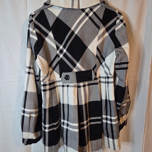 Sandro Women's Black White Plaid Fitted Lined Sportswear Jacket Size M - Picture 10 of 15
